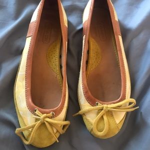 Coach Yellow Flats